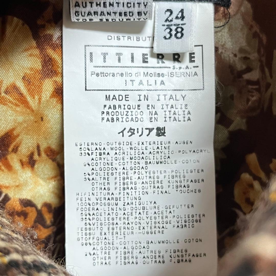 D&G /ツイード ダッフル ジャケットコート 茶系 国内正規品 a442