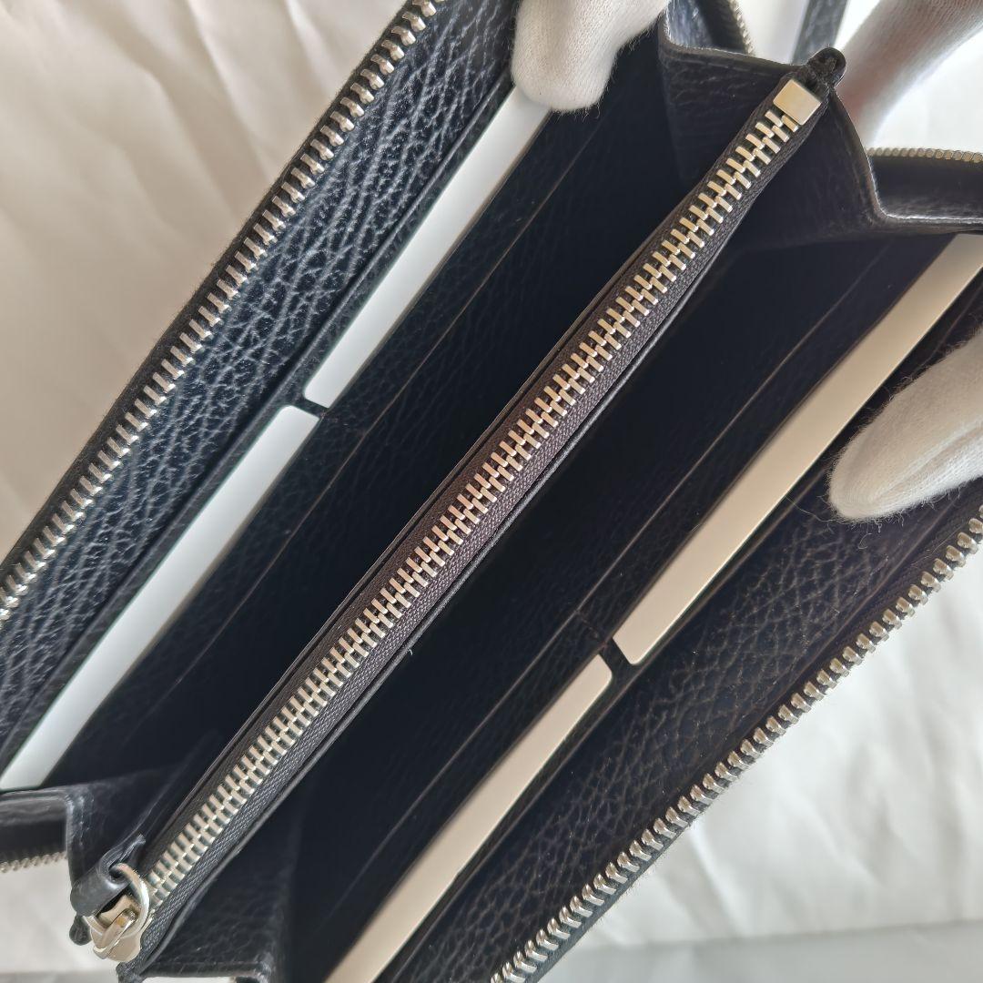 未使用品 マルジェラ 4ステッチ グレインレザー ジップアラウンド