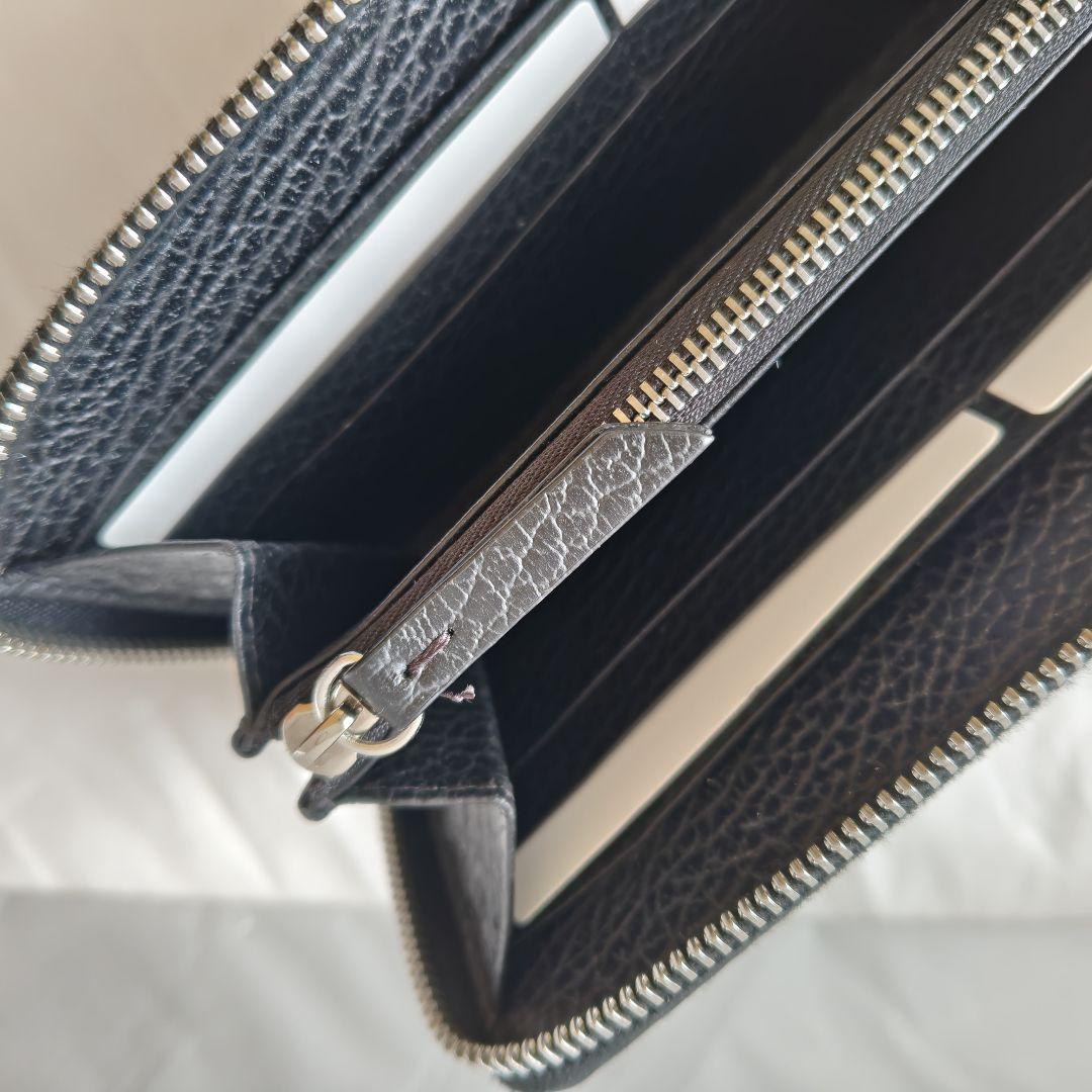 未使用品 マルジェラ 4ステッチ グレインレザー ジップアラウンド