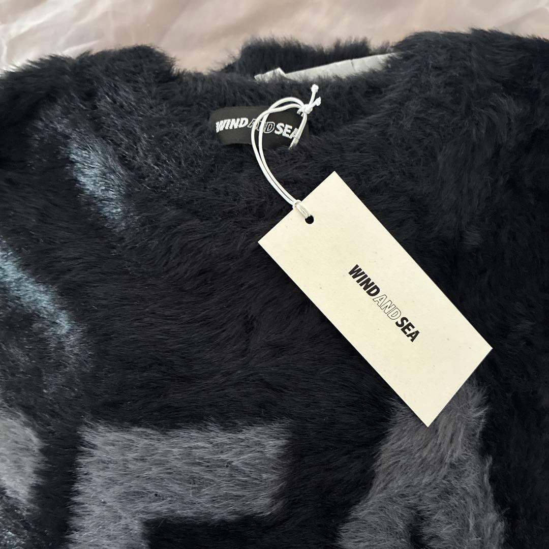 WIND AND SEA シャギーニット　ブラックL