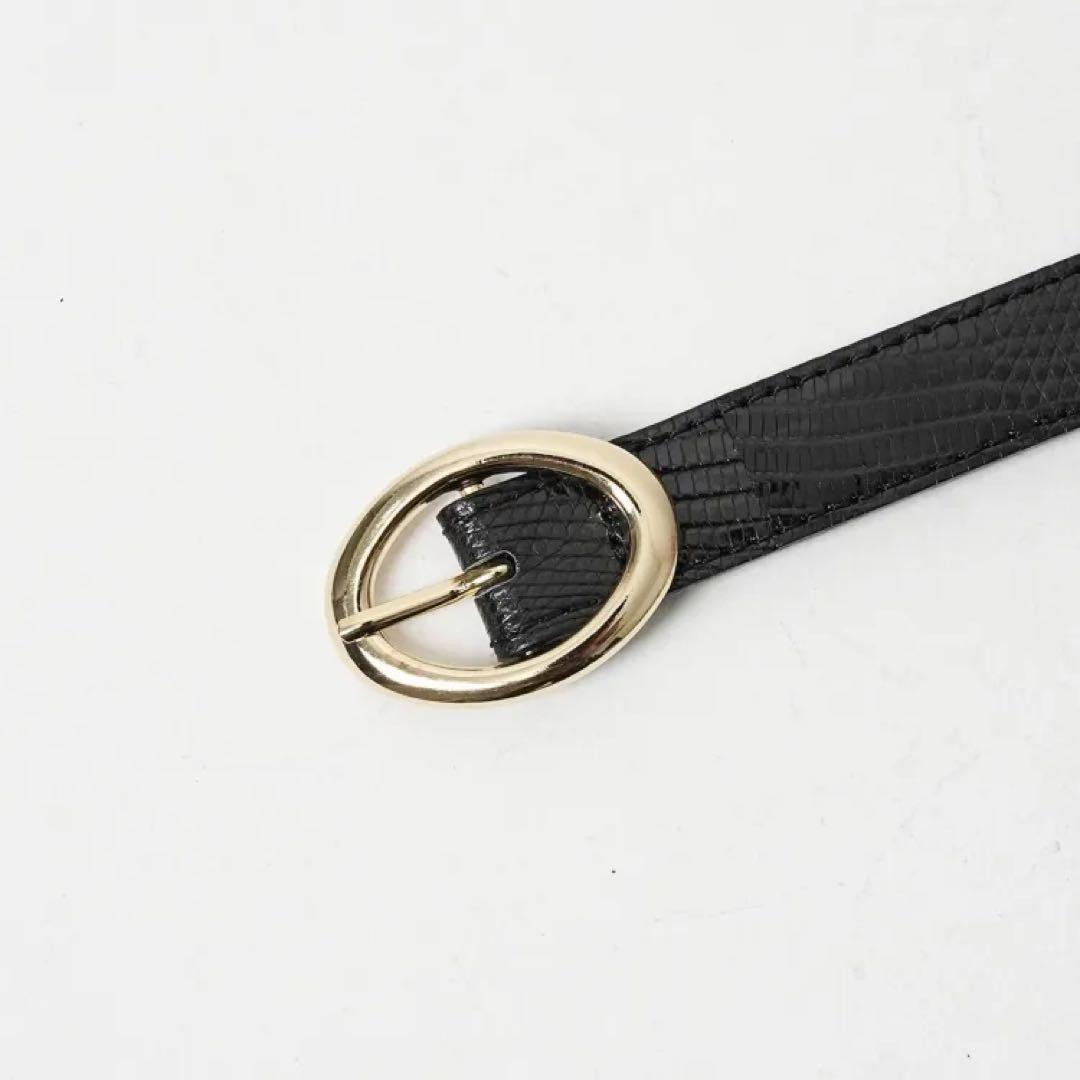 【希少サイズ3】BISOWN ビソウン LIZARD OVAL BELT ベルト