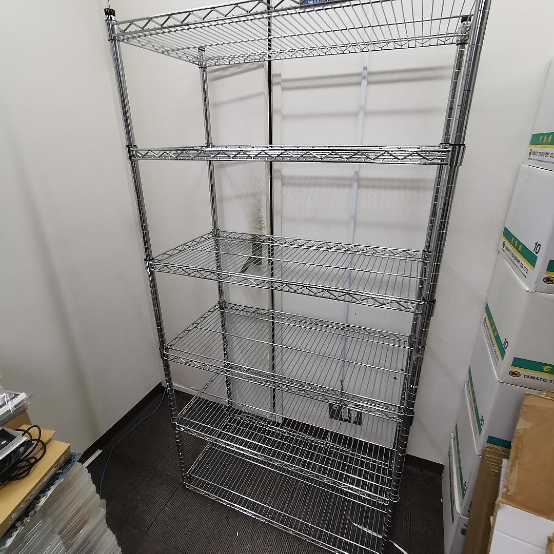 鯖缶：幅90cm　スチールラック 5段 シルバー