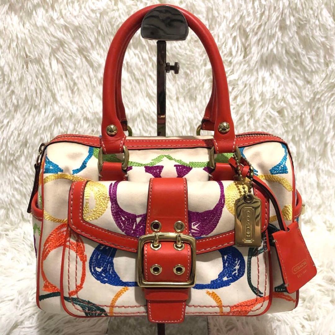 コーチ ハンドバッグ マルチカラー　シグネチャー