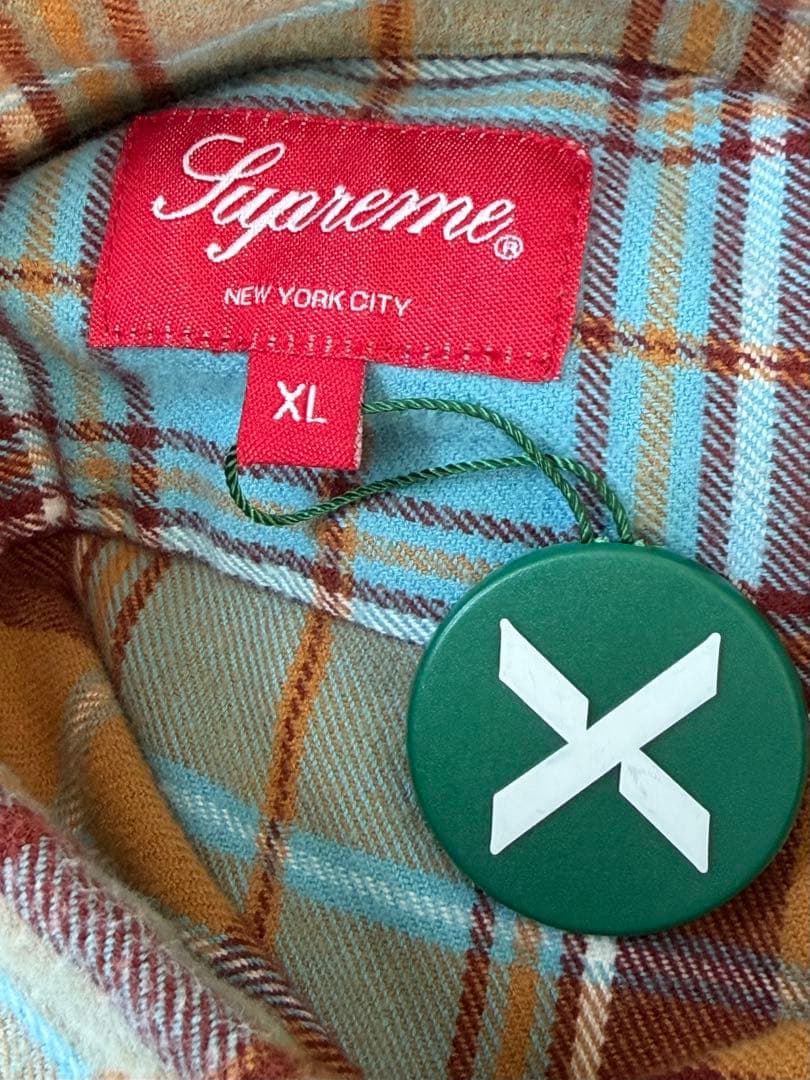 supreme☆22FW☆Plaid Flannel Shirt☆XL☆Rust