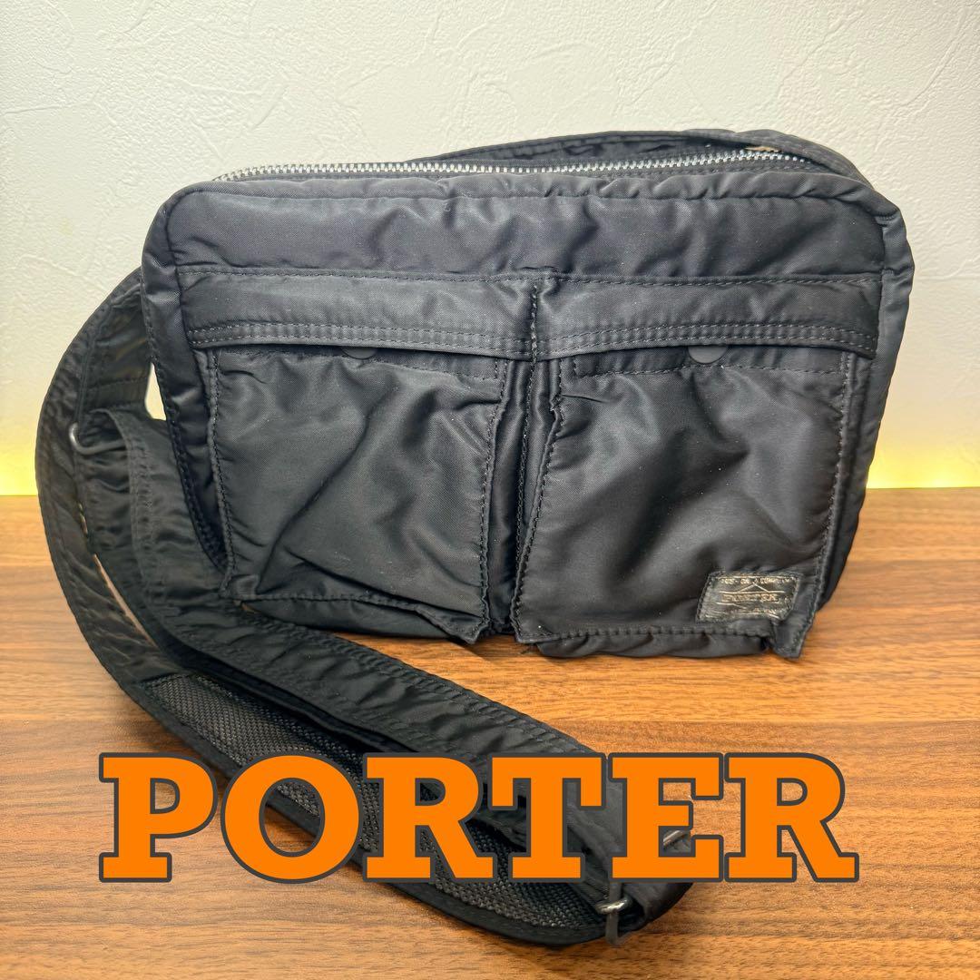 PORTER ポーター タンカー 2層式 ショルダーバッグ ブラック