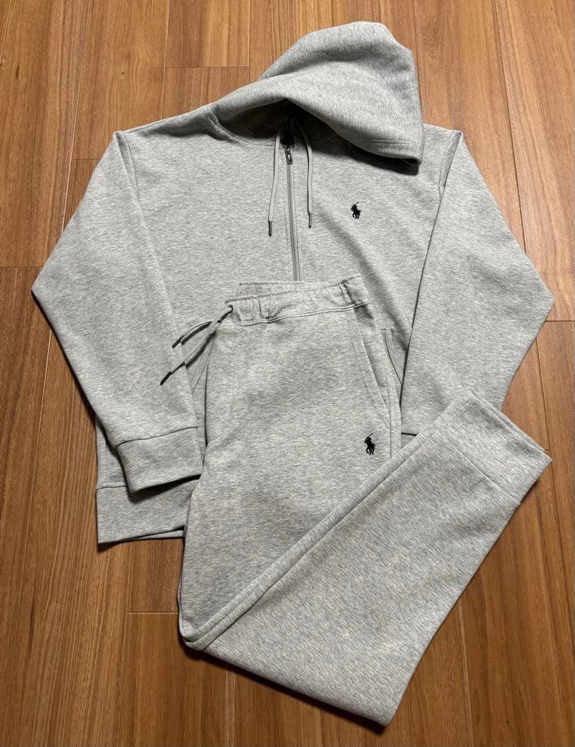Ralph Laurenセットアップ グレー ジップパーカー　テック　XS
