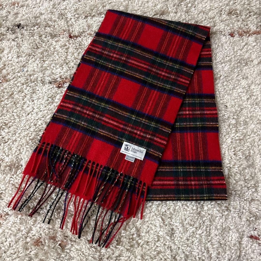 Johnstons of Elgin カシミヤ　ストール　マフラー　　チェック
