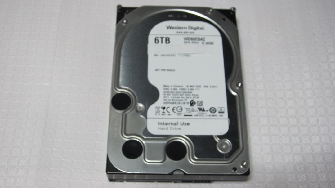 Western Digital WD60EDAZ 6TB 内蔵型HDD動作確認済