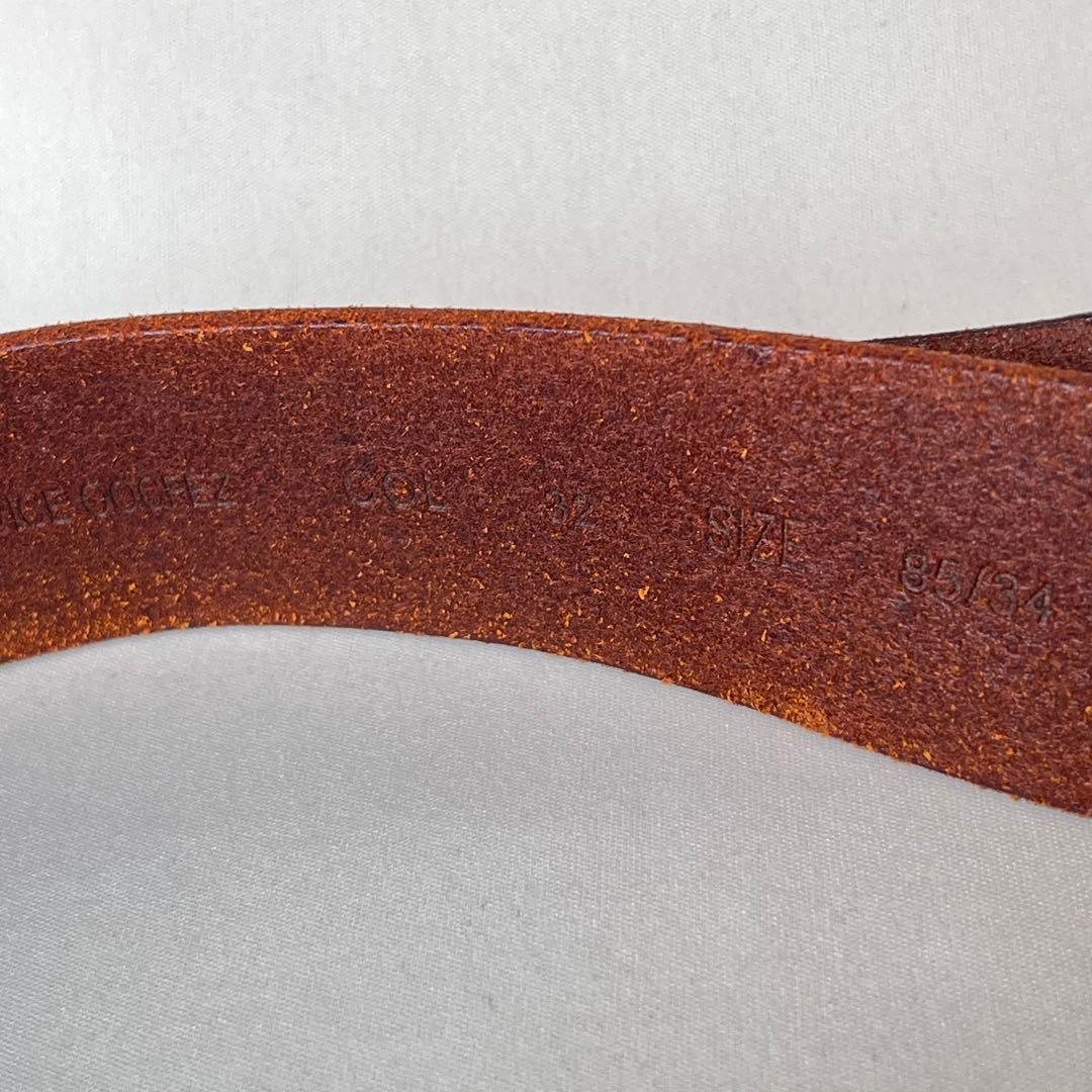 DIESEL レザーベルト 本革 ブラウン 85/34