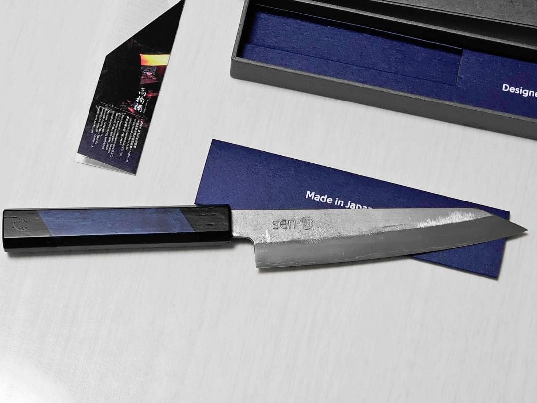 【新品未使用】【sen 閃】和ペティナイフ 150mm 黒打