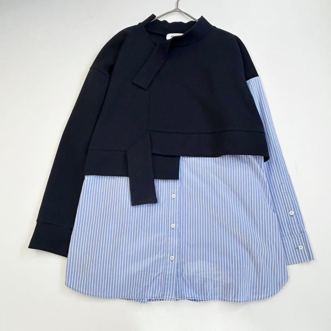 極美品 ENFOLD ダンボール スウェットレイヤーPULLOVER