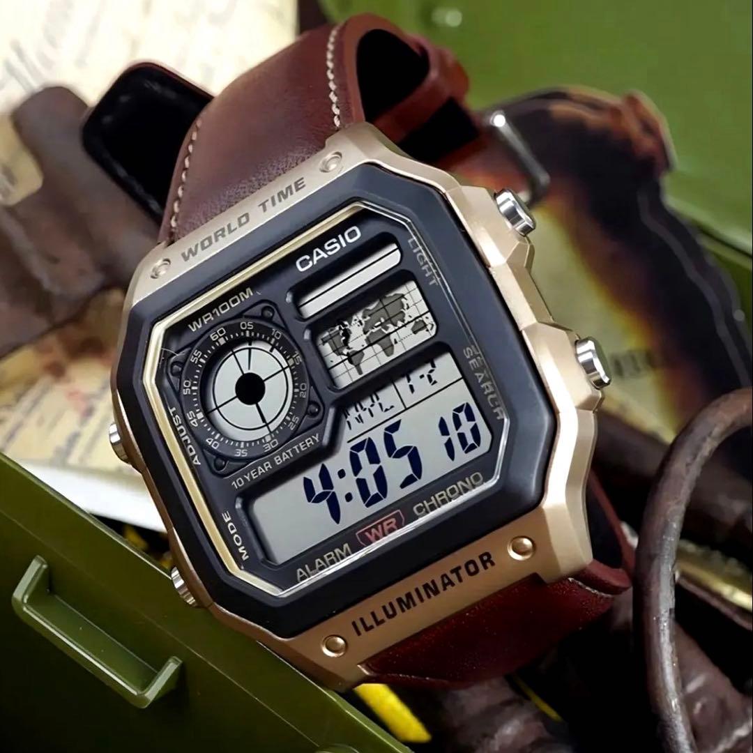 カシオ デジタル腕時計 新品　世界48都市ワールドタイム対応　国内未発売モデル