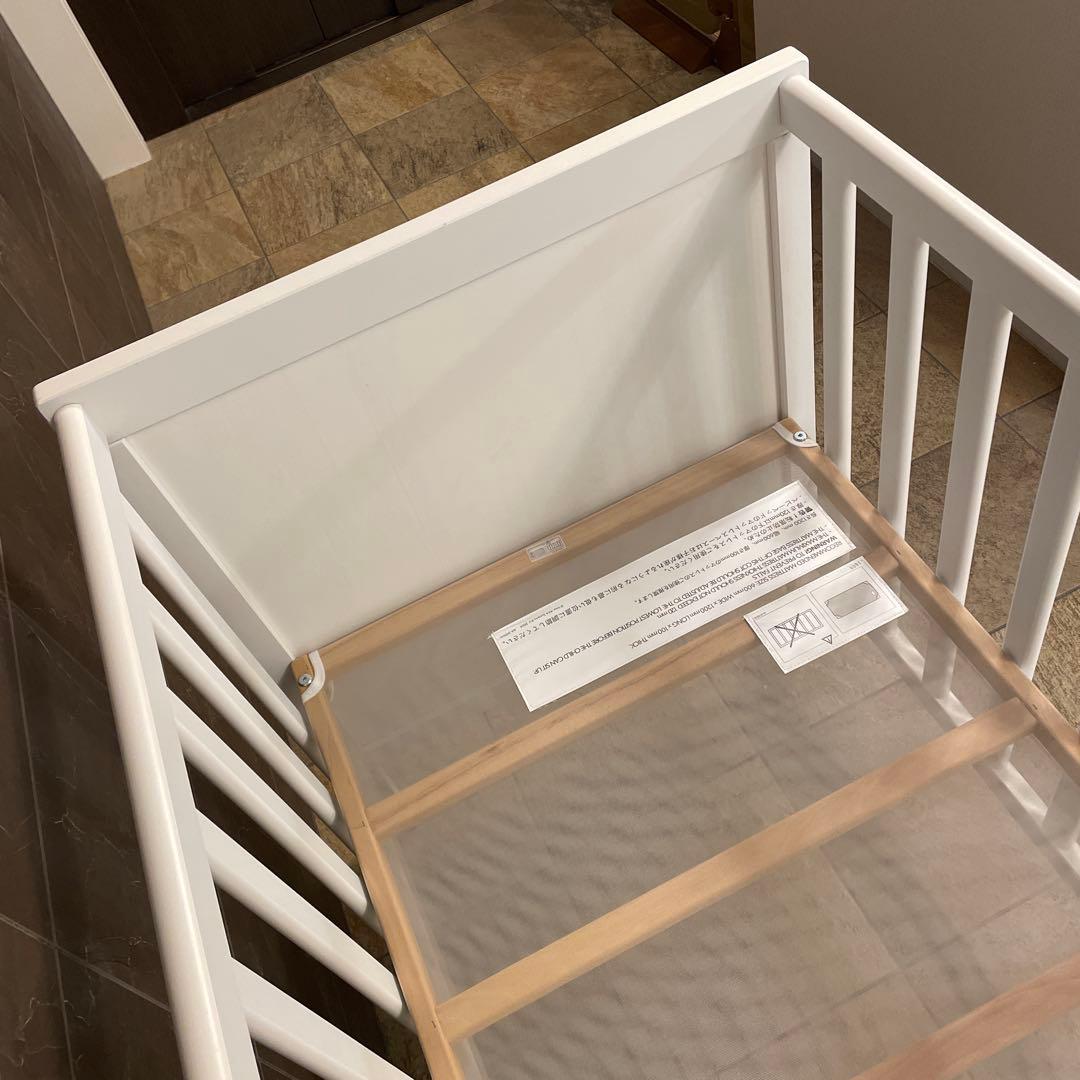 ベビーベッド⭐︎イケア　SUNDVIK マットレス、ベッドバンパー、シーツセット
