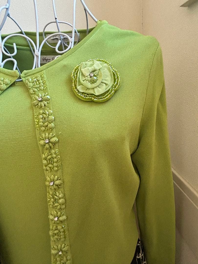 スーパービューティー　42 ワンピース　➕　カーディガン　セット　L