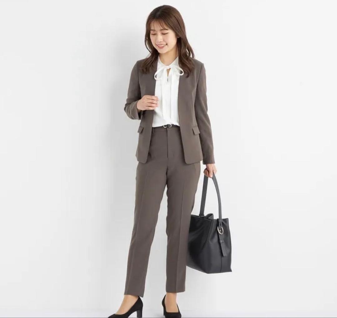 上下セットアップAOKI Oggiコラボ ダブルクロス ノーカラージャケット