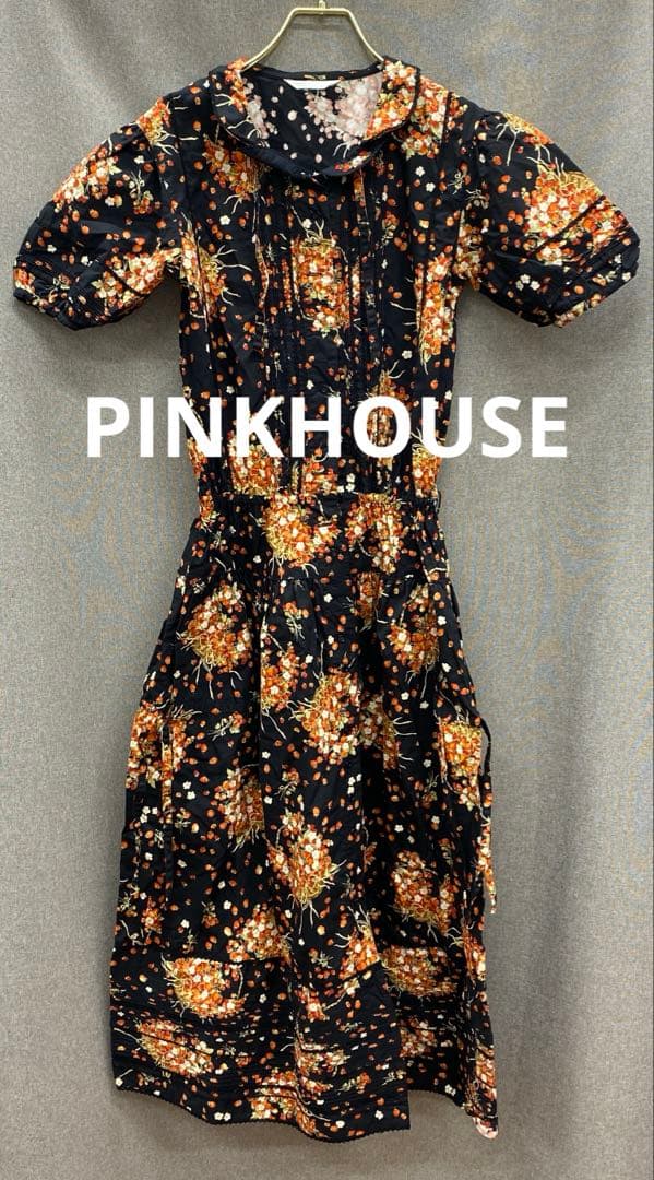 T669◯ PINKHOUSE ピンクハウス いちご柄 ワンピース