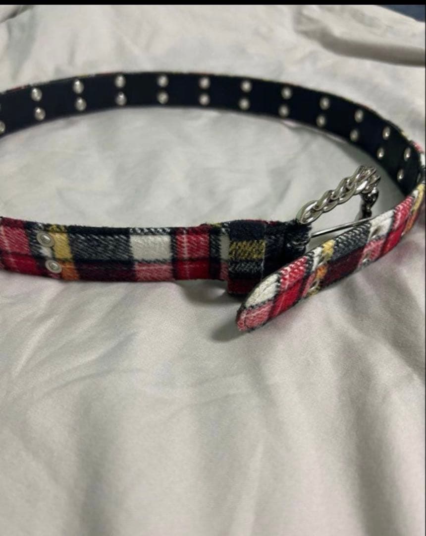 AFB チェック柄　ベルト　サイズM