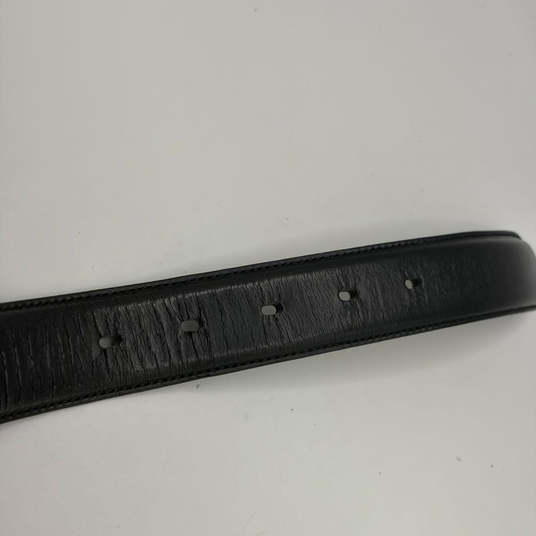 美品！Burberry Black Label ブラックレザーベルト