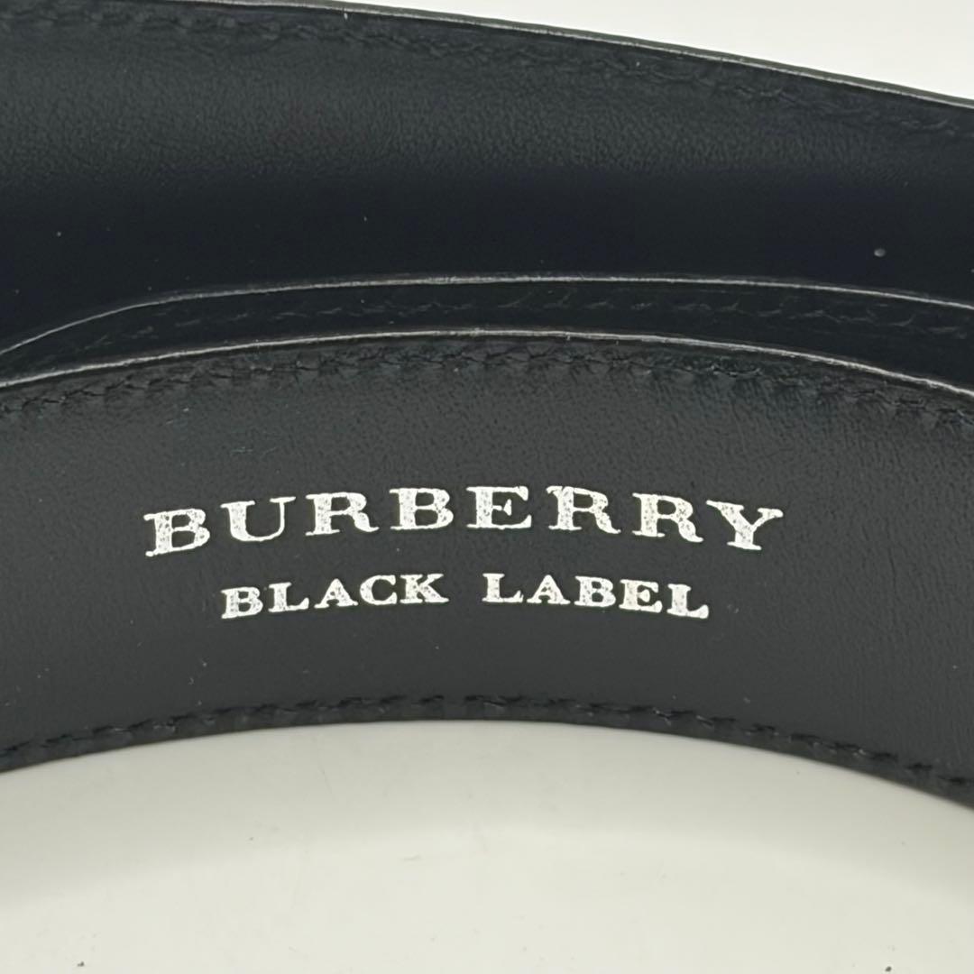 美品！Burberry Black Label ブラックレザーベルト