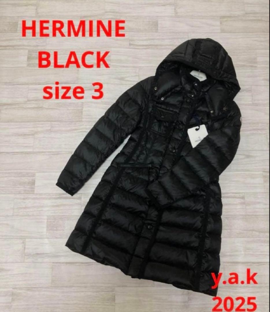 【新品本物】サイズ3 モンクレール エルミンヌ ブラックダウン721②