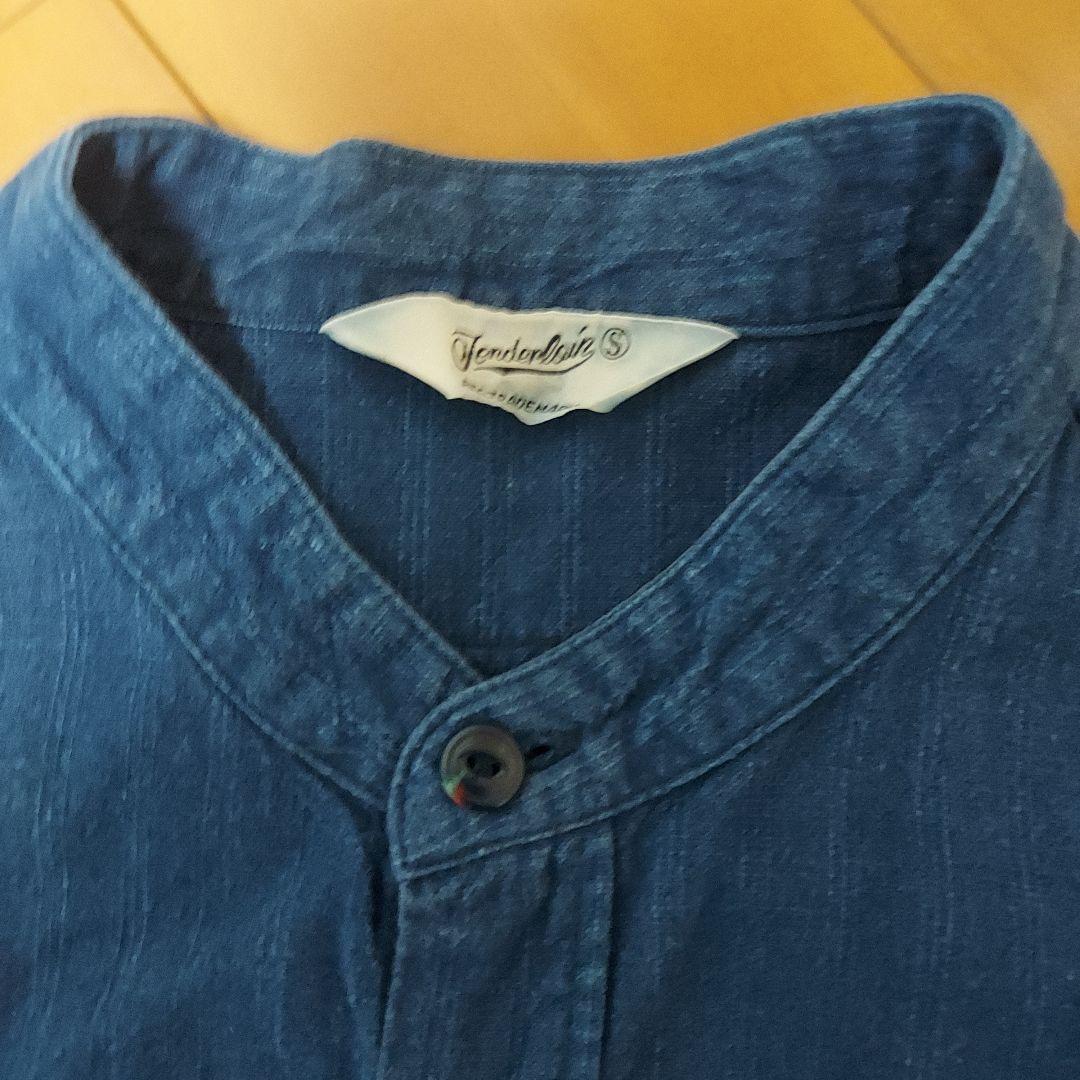 テンダーロイン　本店限定　藍染スタンドカラーシャツ