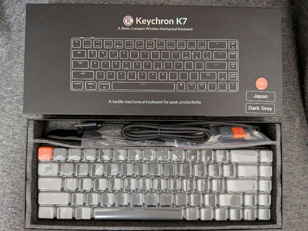 Keychron K7 E1 赤軸 US 配列 ワイヤレスメカニカルキーボード