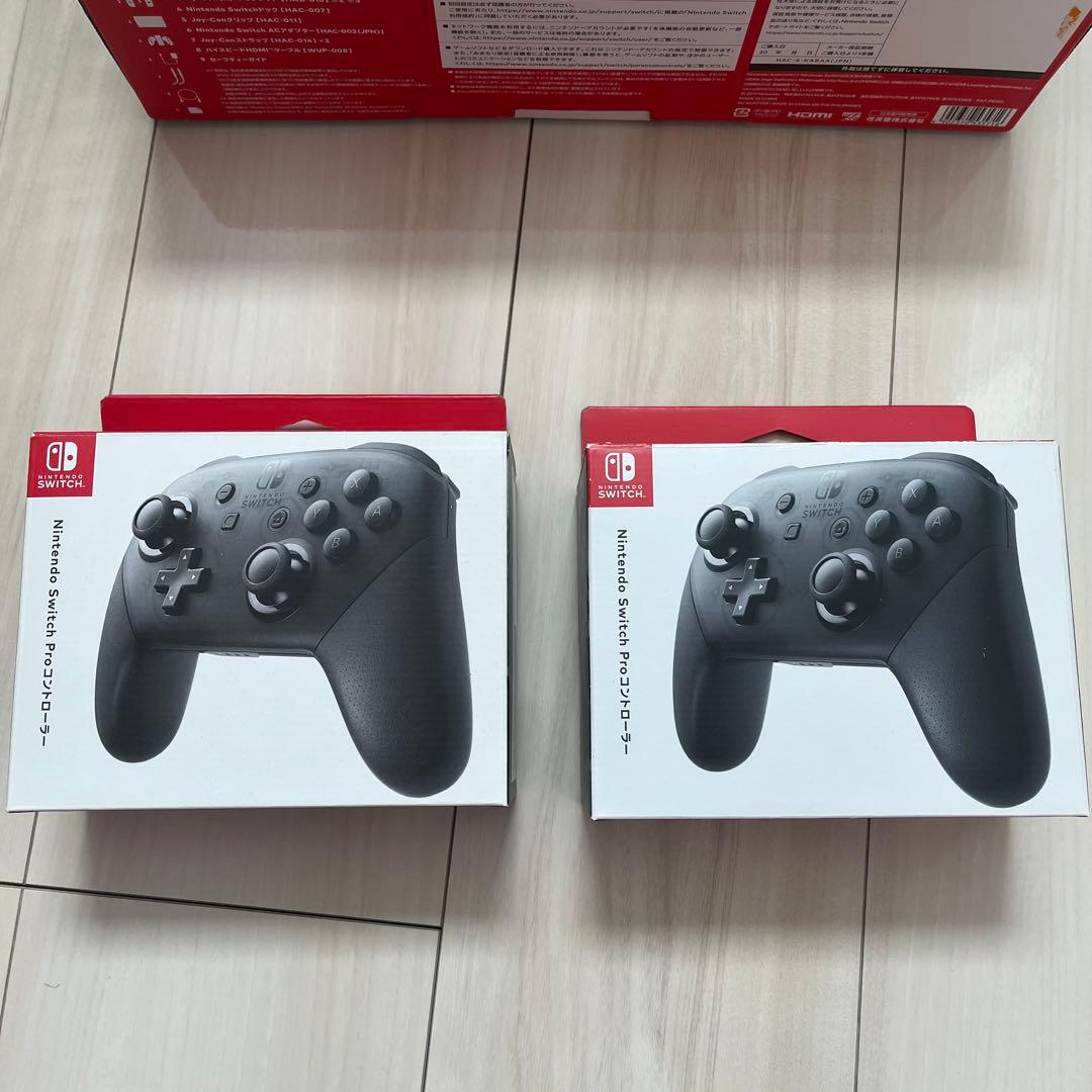 Nintendo Switch 本体　プロコン２個　イヤホン　ソフト&ケース