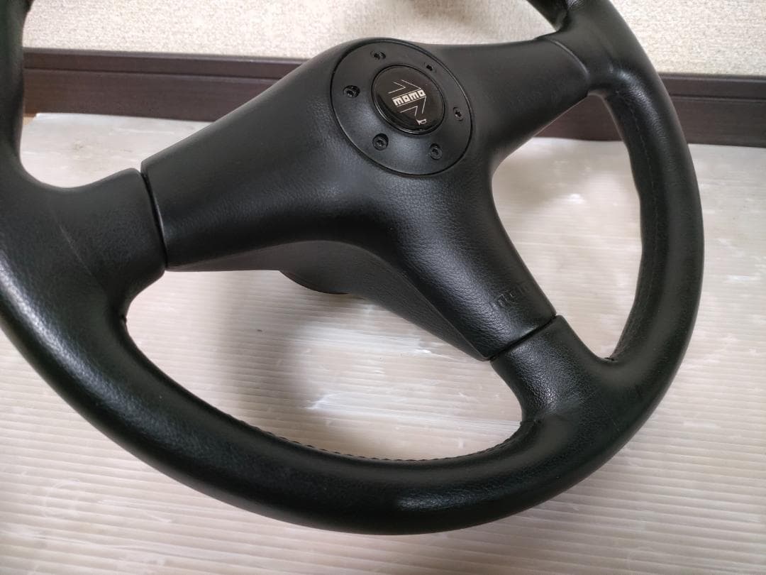 美品 モモステアリング/MOMO 36cm/36φ ホーン付き