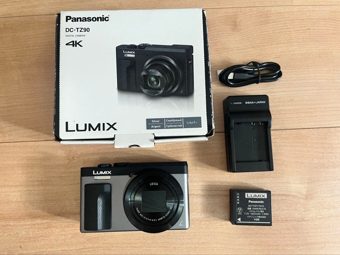 Panasonic LUMIX DC-TZ90 4Kデジタルカメラ 箱入り