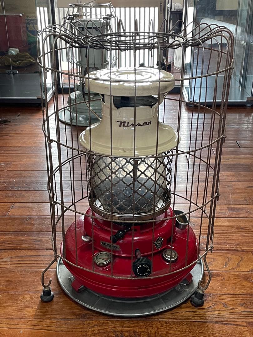 ニッセン灯油ストーブBS-3Bストーブガード付日本船燈レトロヴィンテージアラジン