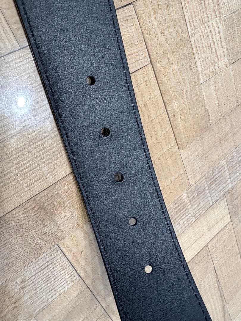 ルイヴィトン　リバーシブルベルト　モノグラム　無地ブラック