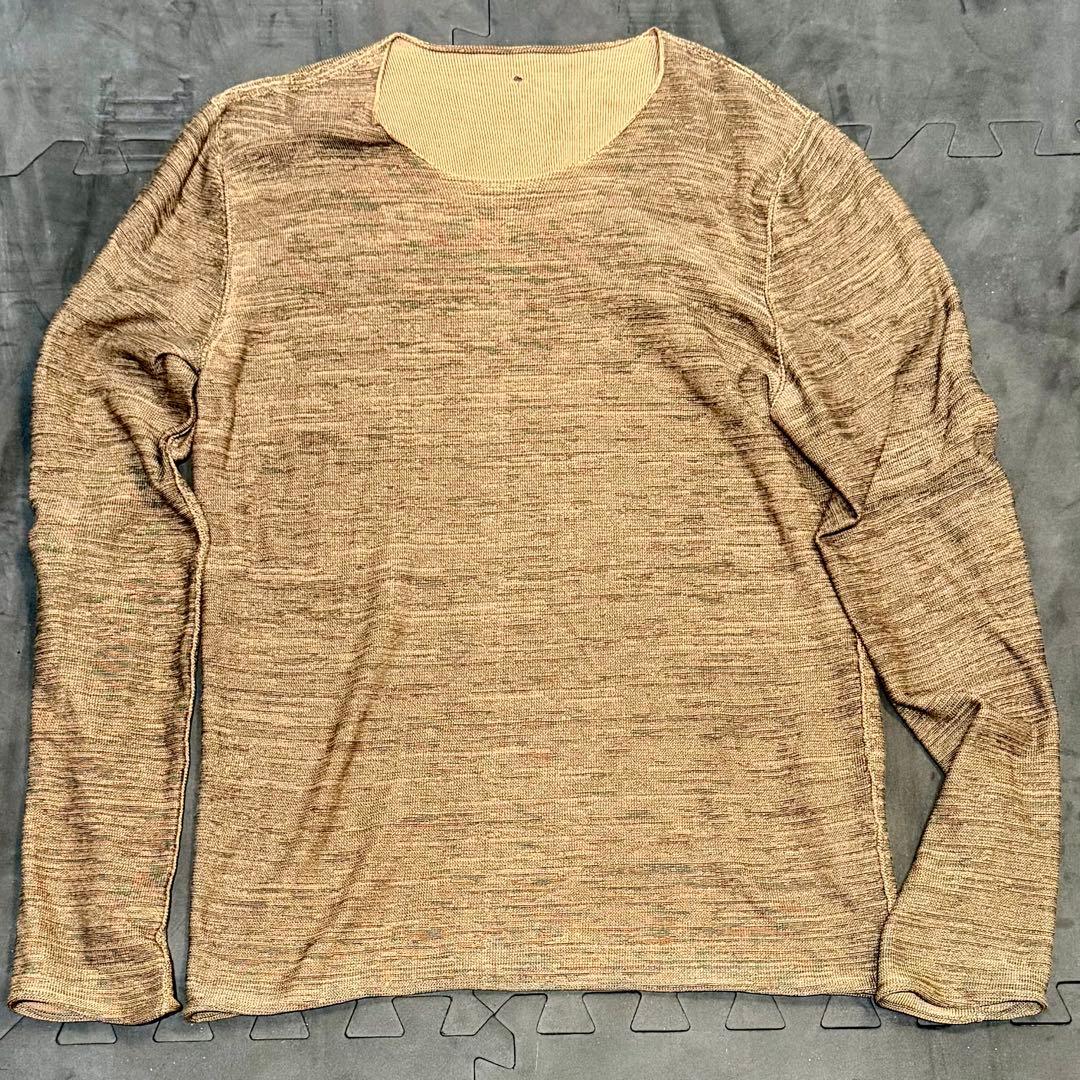 LABEL UNDER CONTRACTION 長袖ニット ブラウン