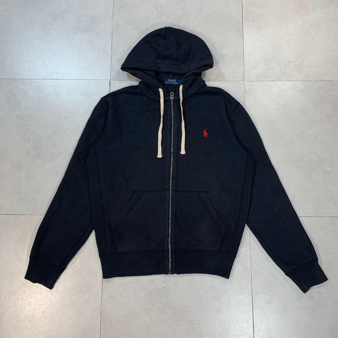 【レア】ブラック ラルフローレン ジップパーカー Ｓ