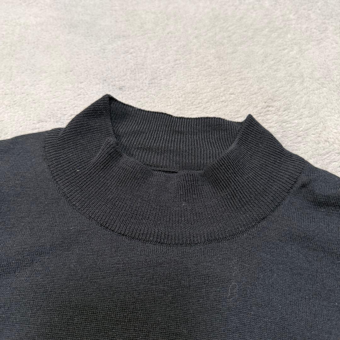 ジョンスメドレー　モックネック　ニット　ブラック　Mサイズ　ウール