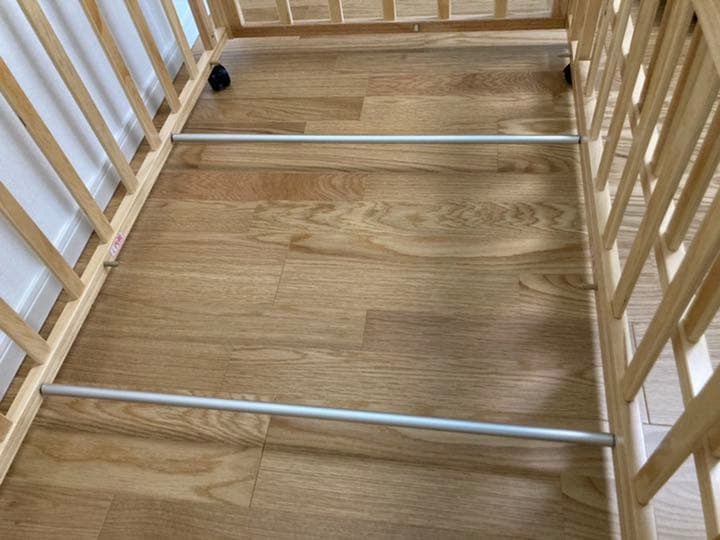 下段床補強 フラル Wオープンすのこベビーベッド 中古