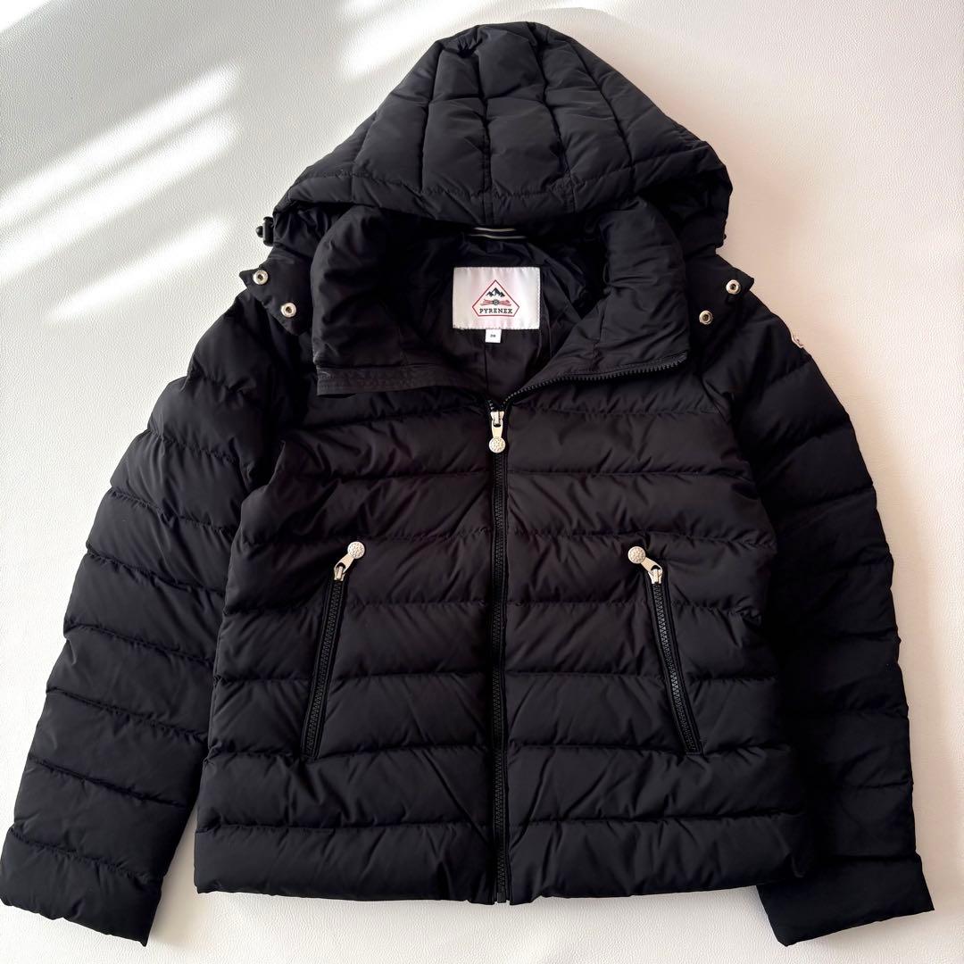 高級ダウン＊ピレネックス スプートニックソフトブラック 38