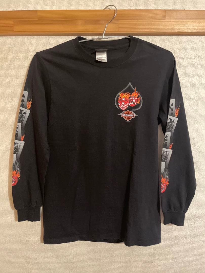 m★☆m　レア希少ミスプリント　スペード ハーレーダビッドソン ロンT
