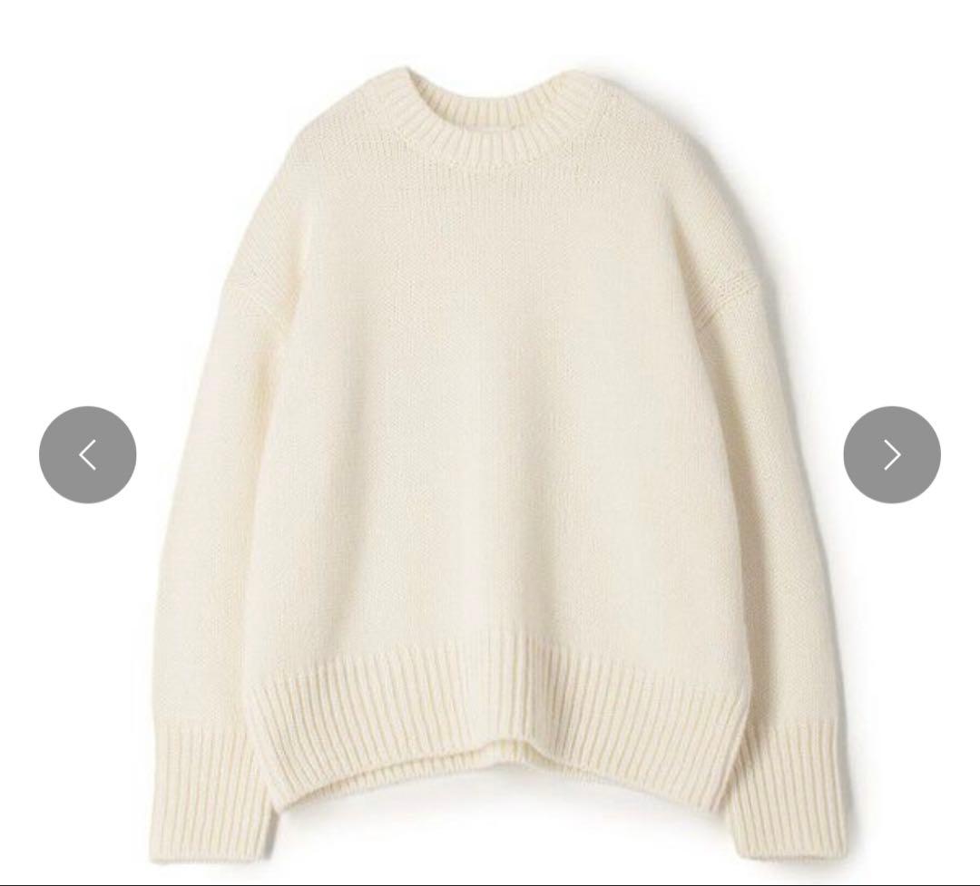 ギャルリーヴィー　ファインウーステッド クルーネックプルオーバー