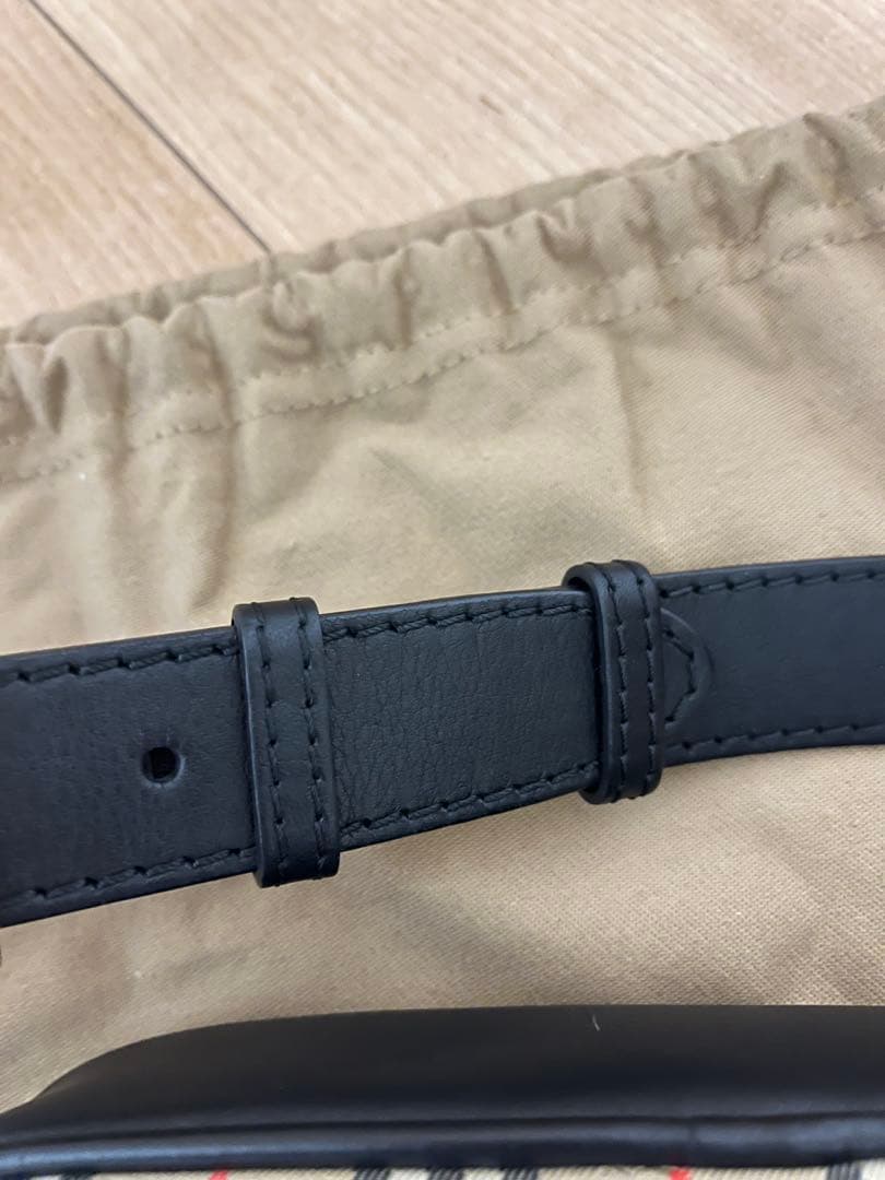 バーバリー BURBERRY ウエストバッグ ベルトポーチ ブラックマルチカラー