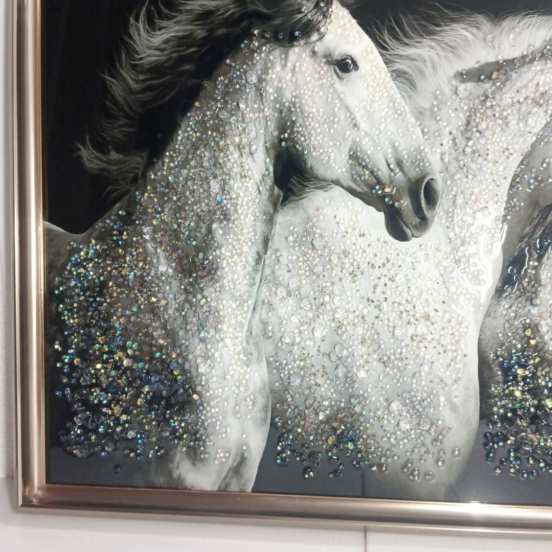 クリスタルアート アクリルアート インテリア ピクチャーアート 未来を信じて 馬