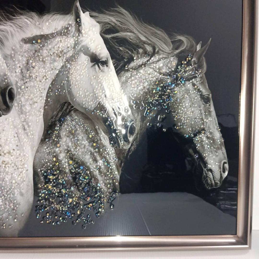 クリスタルアート アクリルアート インテリア ピクチャーアート 未来を信じて 馬