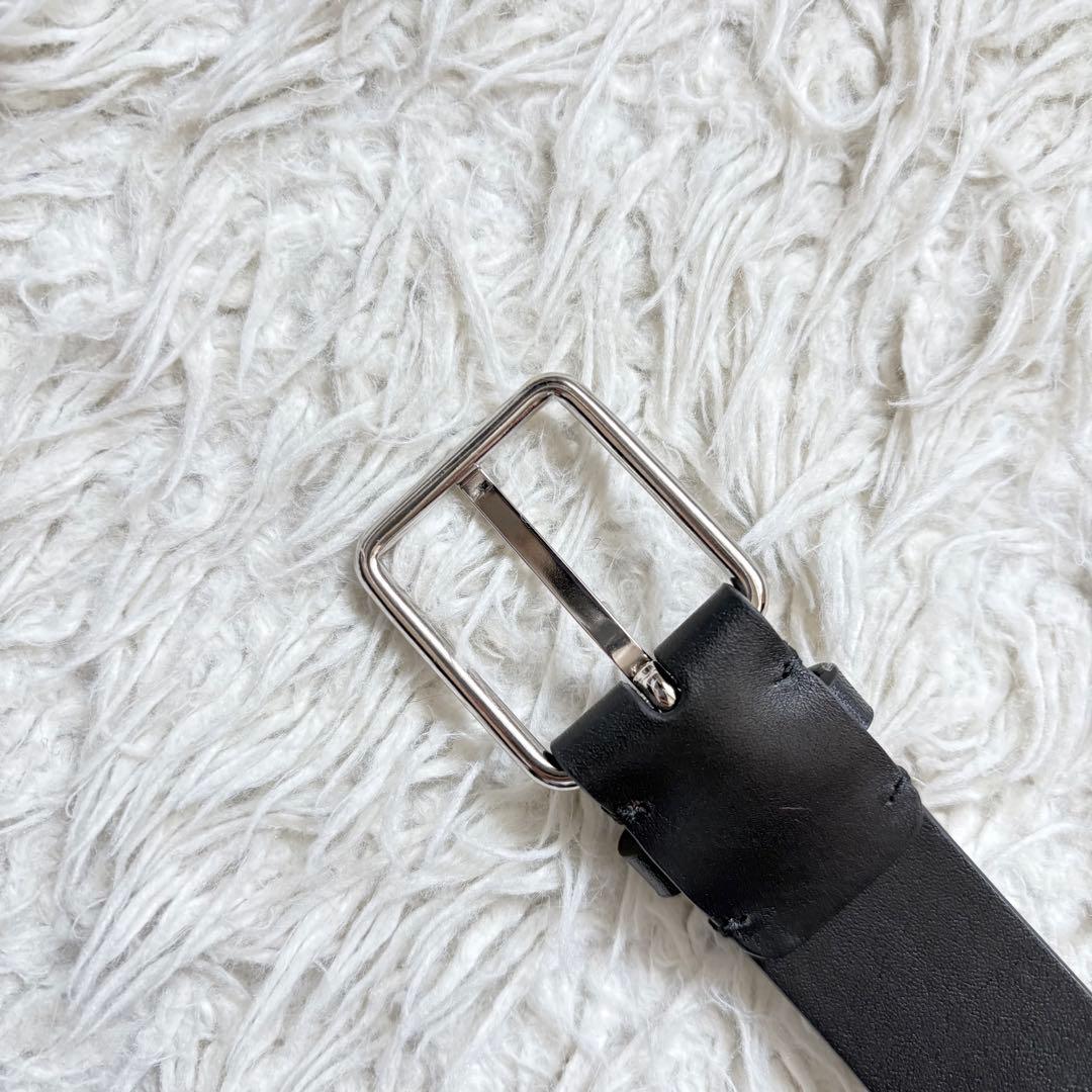 未使用級　JIL SANDER（ジルサンダー）　レザーベルト　ブラック　メンズ