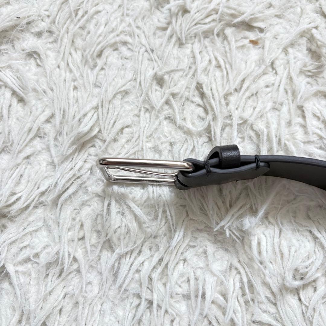 未使用級　JIL SANDER（ジルサンダー）　レザーベルト　ブラック　メンズ