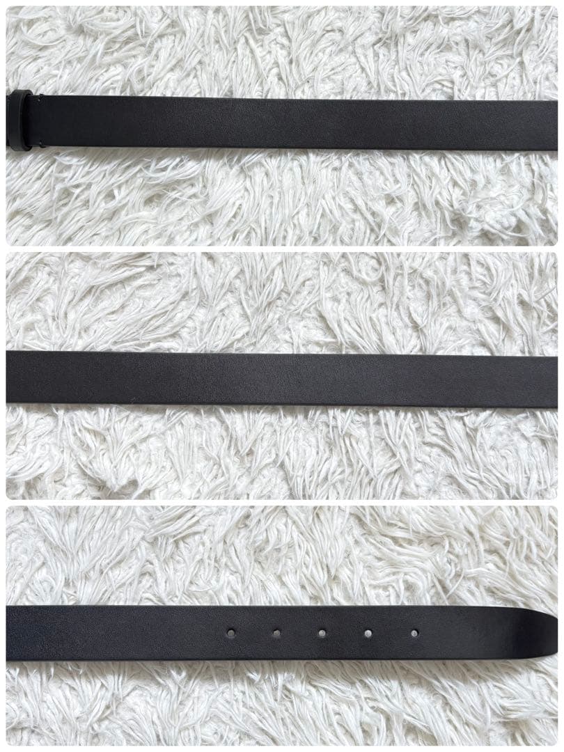 未使用級　JIL SANDER（ジルサンダー）　レザーベルト　ブラック　メンズ