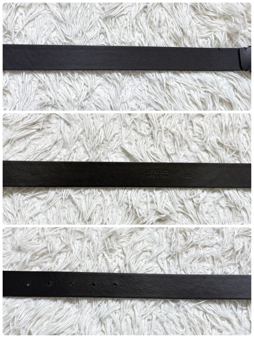 未使用級　JIL SANDER（ジルサンダー）　レザーベルト　ブラック　メンズ