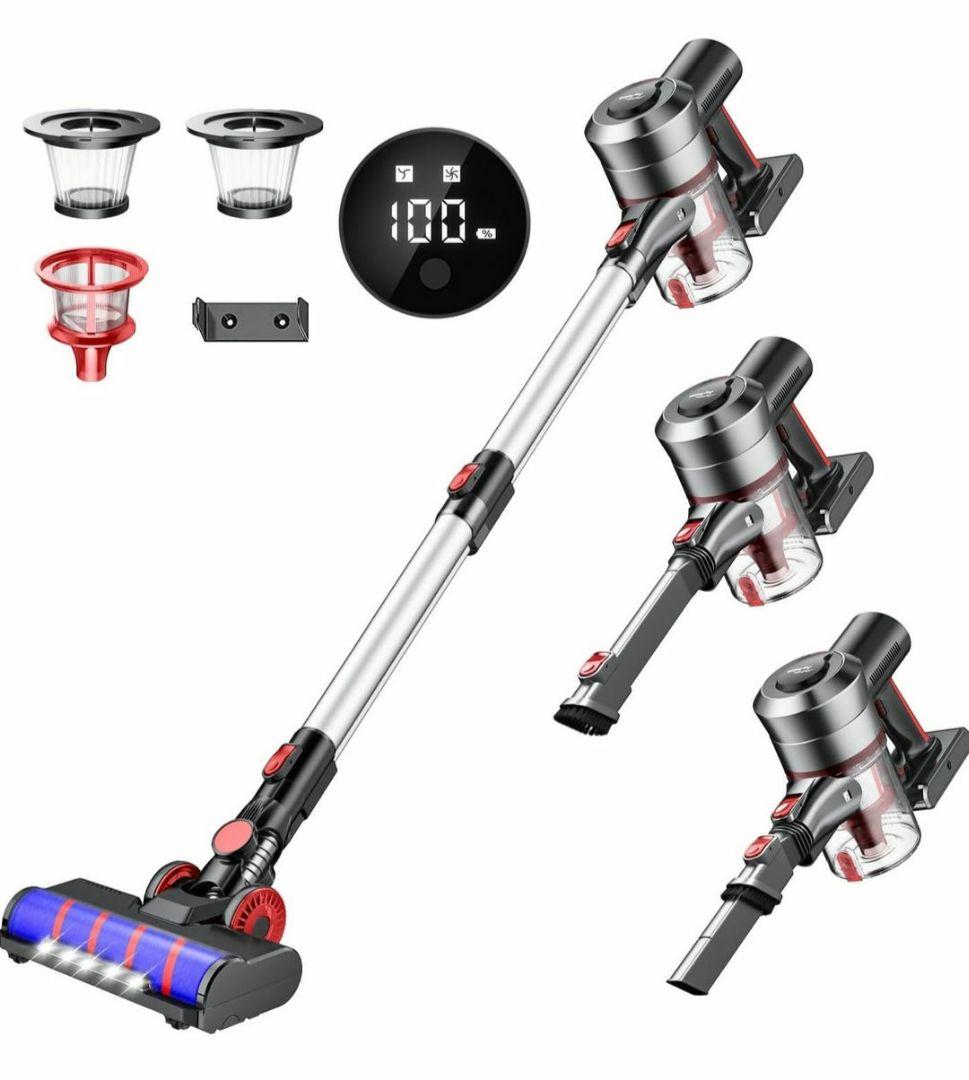 掃除機 コードレス スティッククリーナー 【45000pa強力吸引】