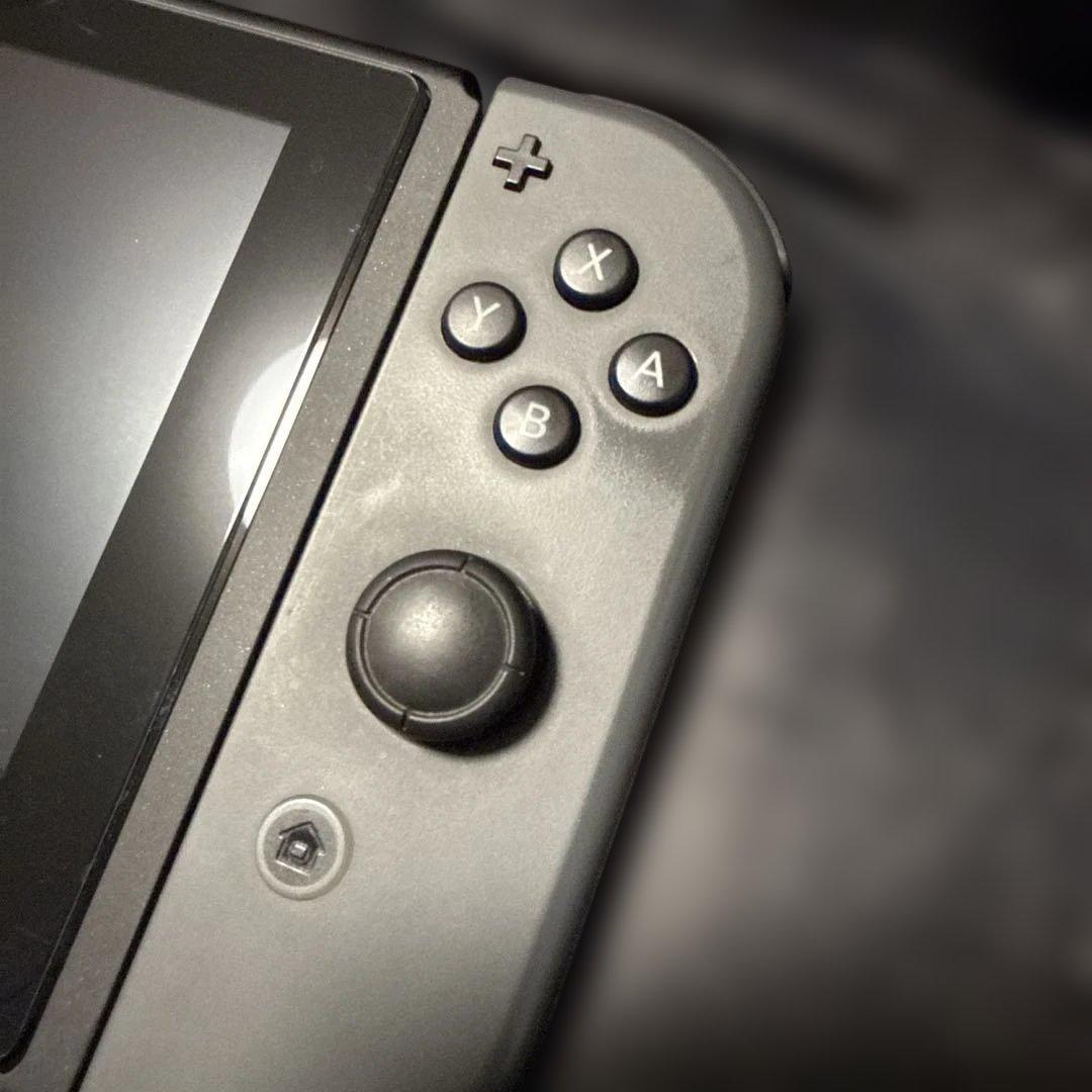 Nintendo Switch 本体 グレー 充電器付き マリオハードケース付き