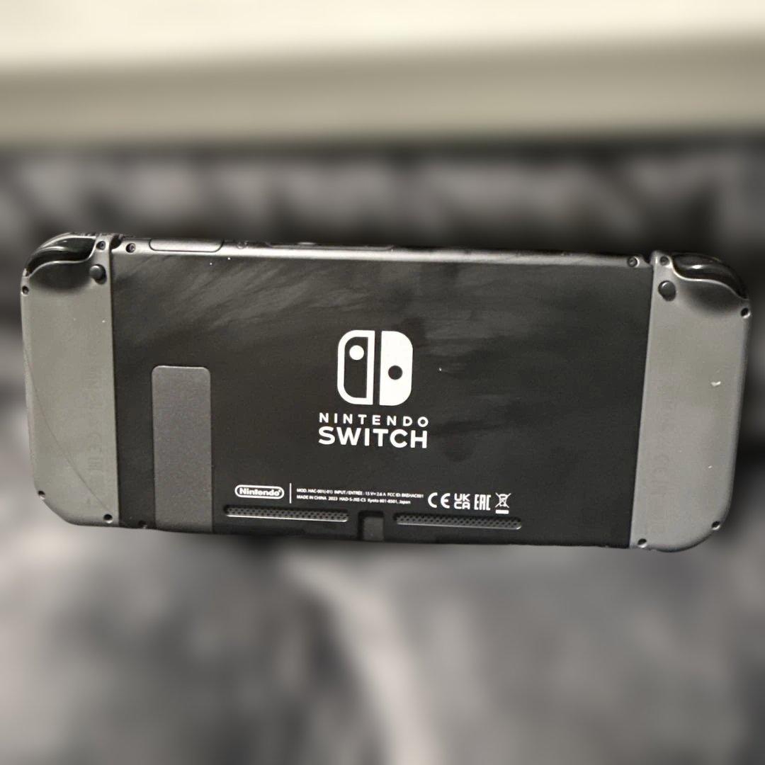 Nintendo Switch 本体 グレー 充電器付き マリオハードケース付き