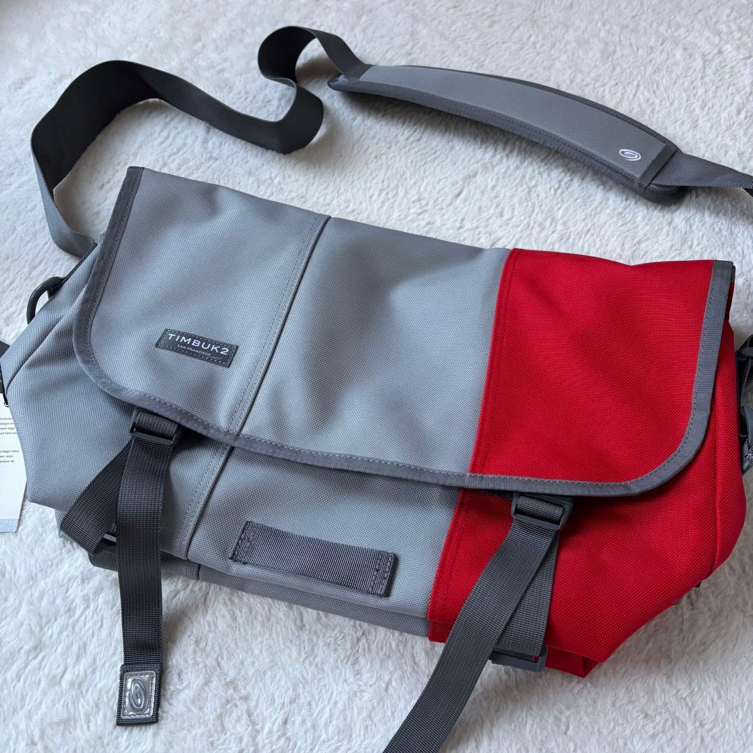 新品！TIMBUK2 メッセンジャーバッグ グレー/レッド　大