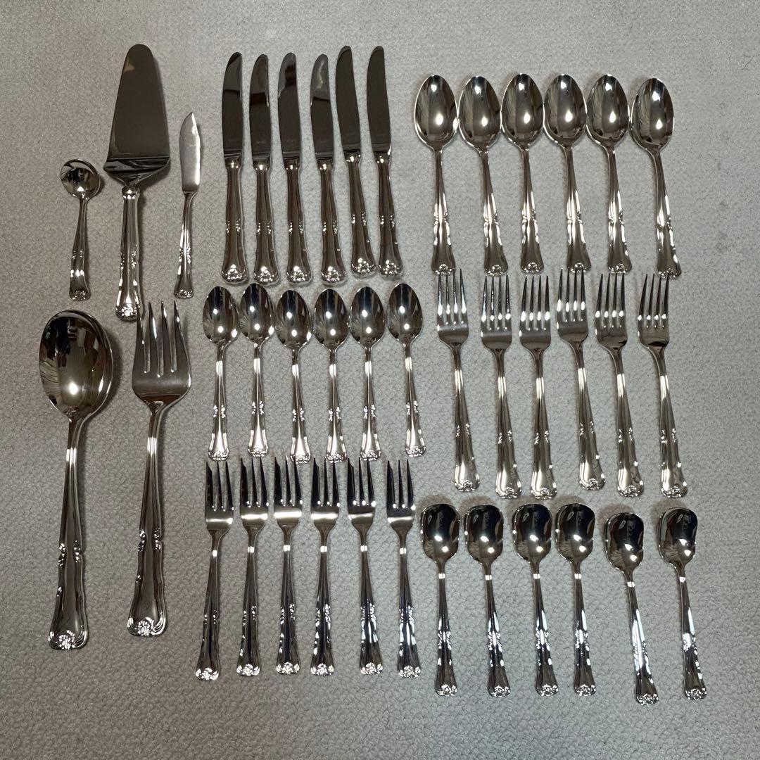 新品未使用品　WAKO　銀座和光　銀仕上げ　カトラリーセット　11種類　41本